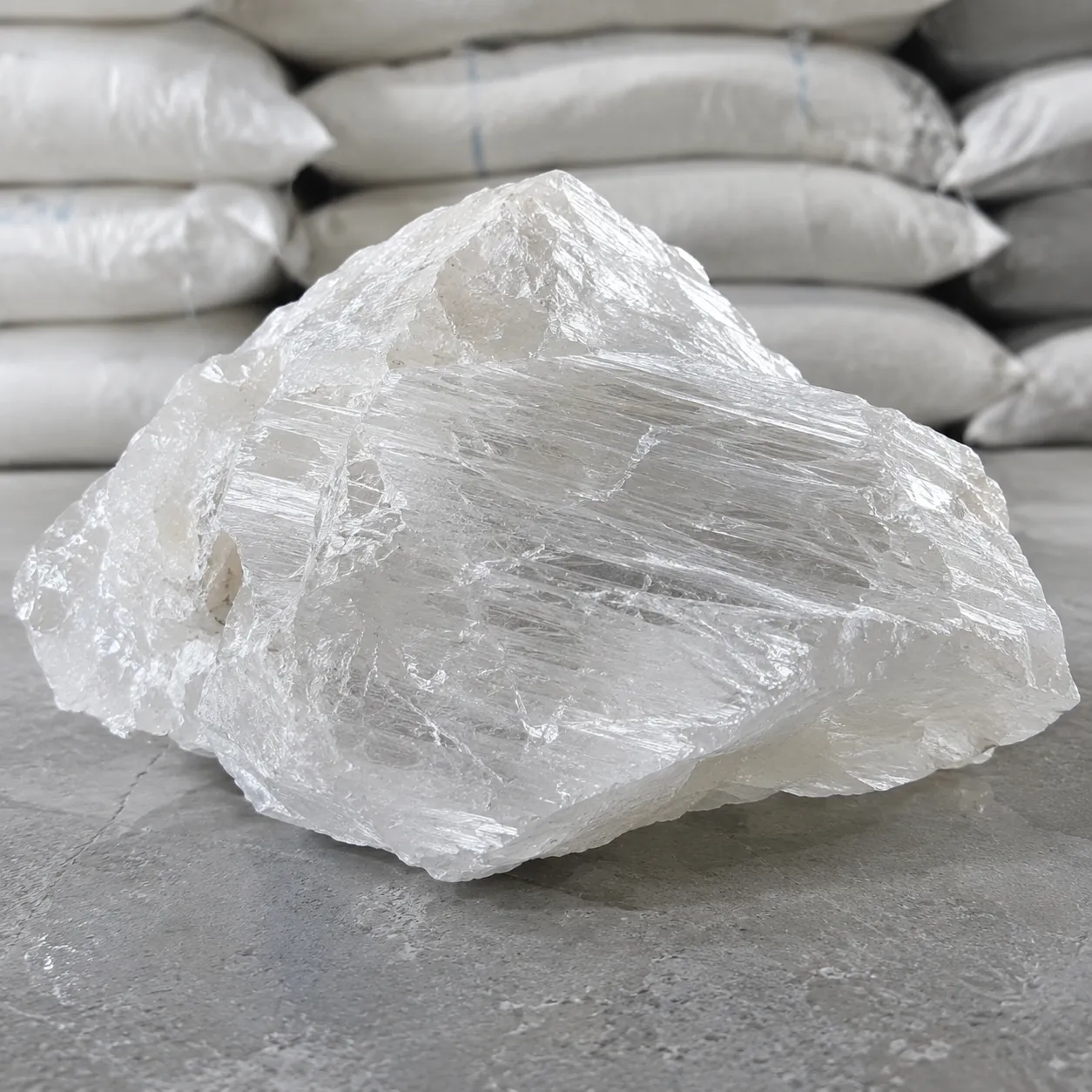 Ground gypsum powder